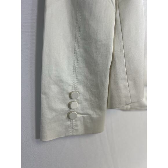 Vintage Y2K 2000s Bebe White Tailored Fitted Blazer Size 2 - Picture 6 of 11